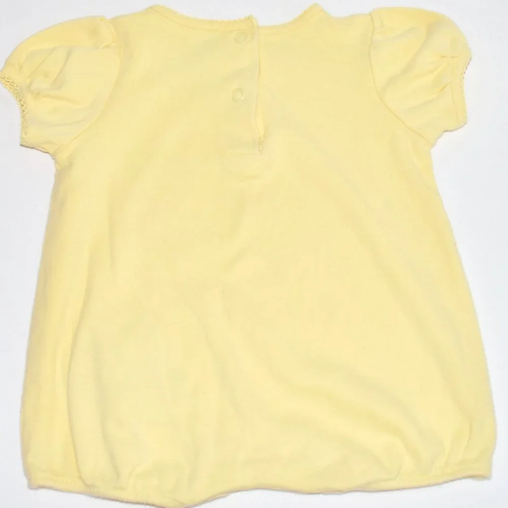Carter's Light Yellow Romper/Onesie - 6-9 Months (19-21 lbs.)